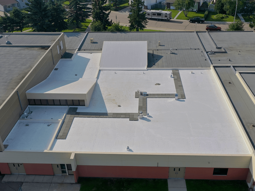 School roofing project 2 Devon, after