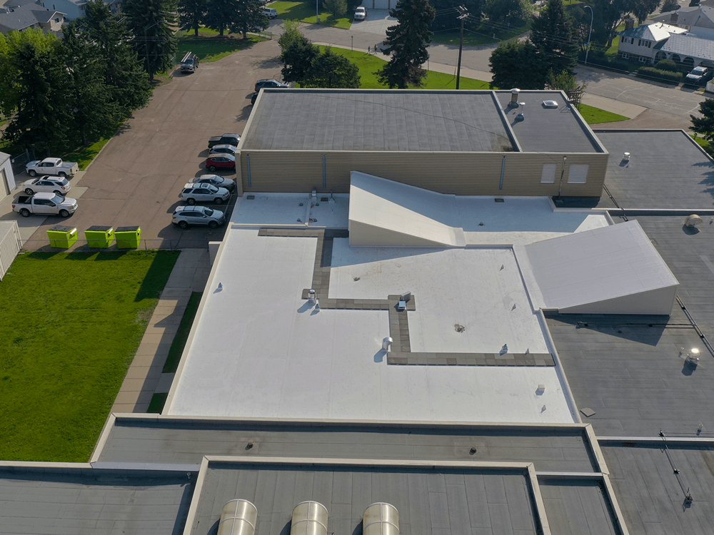 School roofing project 2 Devon, after